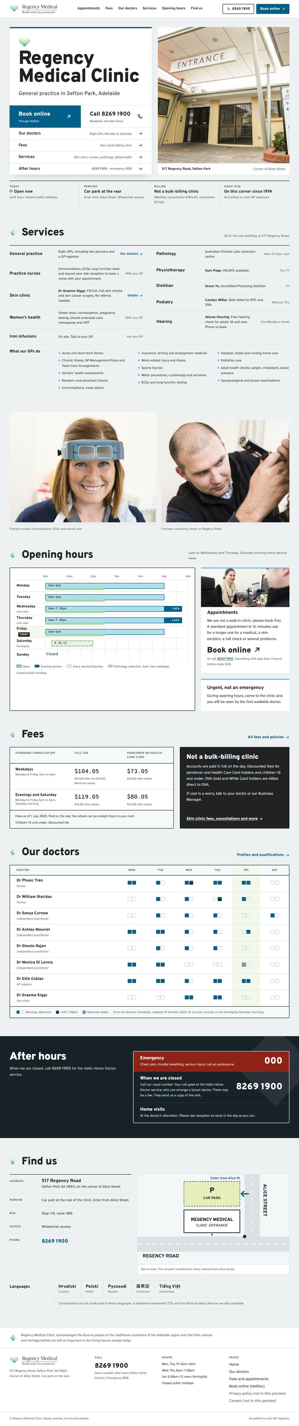 Option B, Home page, full length, laptop